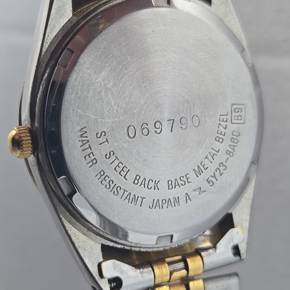 Vintage Swanson Quartz Watch Men Two Tone Fluted Bezel Diamond New Battery - Picture 10 of 10